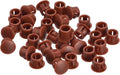 uxcell 8mm(5/16") Plastic Hole Plugs, 36Pcs Flush Type Panel Round Snap in Fastener Knockout Locking Plugs for Furniture Insert End Caps Panels, Red