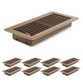 8Pcs Floor Vents Floor Registers 4x12 Inch, Heavy Duty Metal Hot Air Vent Covers 4x12 Inch with Rust-Proof Finish for Home Heater Floor Vent Grilles and Vents