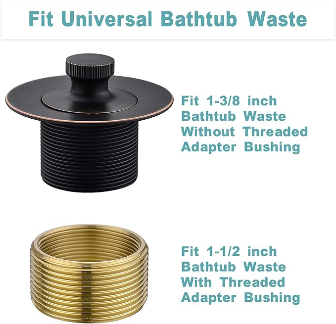 BESTILL Bathtub Drain Kit and Overflow Faceplate, Oil Rubbed Bronze