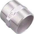 Hex Nipple 2" Male Pipe - Stainless Steel 304 NPT Threaded Adapter Pipe Fitting for connector line gas garden water coupling