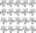 20-PCs HeSun Dual Compression Outlet Angle Stop Valve, 1/2" PEX-A Expansion x 3/8" OD Comp x 3/8" OD Comp, 1/4-Turn Shut Off Valve for Bathroom, ASTM F1960(VALVE128-20)