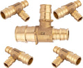 (5-Pack) Seelink 3/4" x 1/2" x 1/2" PEX-A Tee Expansion Fittings, for PEX Tubing Pipe Hose Fittings, ASTM F1960(PEX1960047)