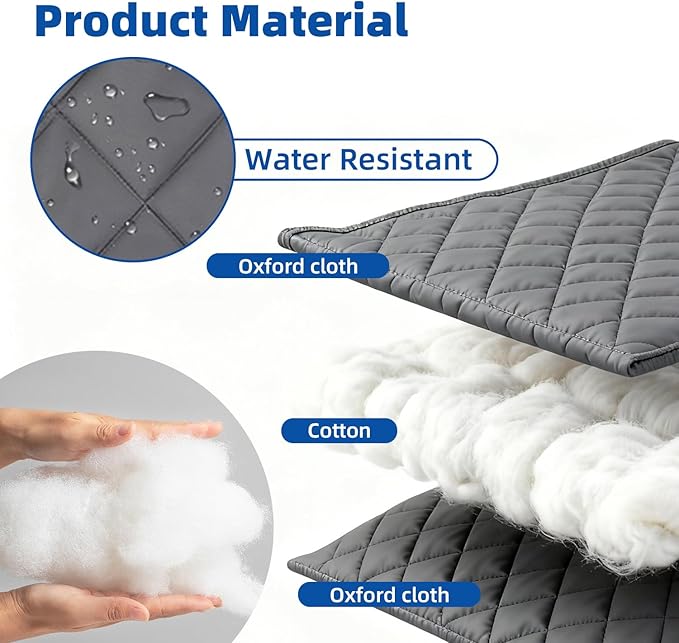 Thermal Window Cover for Winter, 63"x 47" Window Insulation Kit, Oxford Cloth Cotton Layer Insulated Window Cover to Keep Cold Out for Living Room skylights RVs - Gray