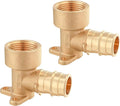 EFIELD Pex fittings Pex A Expansion 3/4"x 3/4" Female NPT Drop-Ear Elbow, F1960 (Pack of 2),(PEX1960088)
