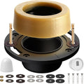 Toilet Flanges and Wax Rings for Toilets with Extended Flanges and Extra Thick Wax Rings for Floor Exit Toilets New Installation or Reinstallation 4" Waste Line for Plumbing Below Floor