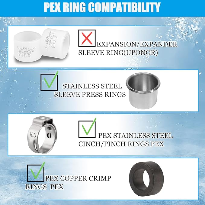 Pack of 10 Copper Stub Out Elbows with Wall Flange Stub Out 1/2’’-6inch Lengh- Easy to Install, Lead-Free-PEX-B,C Stub Out Accessories,Barb Crimp PEX-B Copper Stub Out Elbow with Wall Flange.