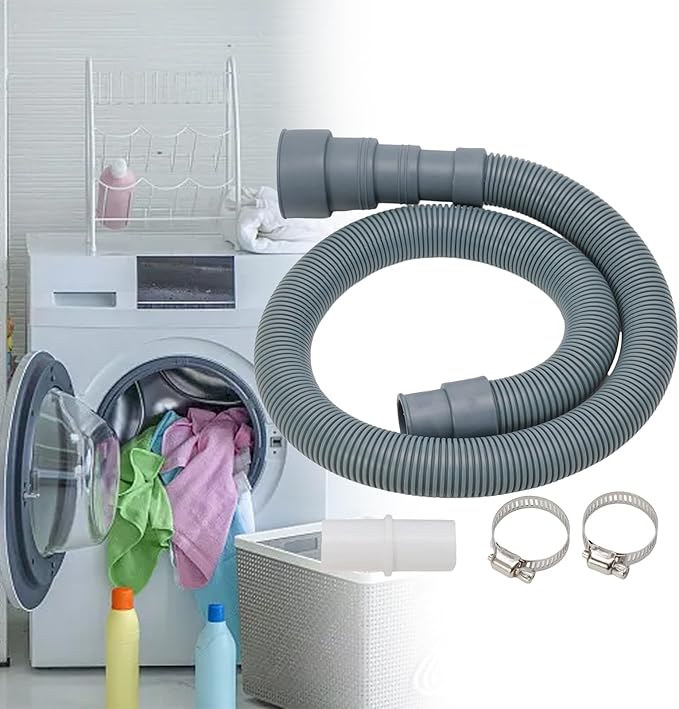 Drain Hose Extension Kit, Includes Drain Hose, Clamps And Adapter For All Washing Machines, Dishwashers And Dehumidifier High-Quality, Gray, 1-Piece(27.56 IN)