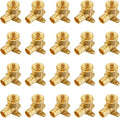 20-Pack EFIELD Pex 3/4 Inch x 1/2 Inch Female NPT Drop-ear Elbow Adapters, Pex Barb Crimp Brass Fittings, ASTM F1807,(PEX1807166)