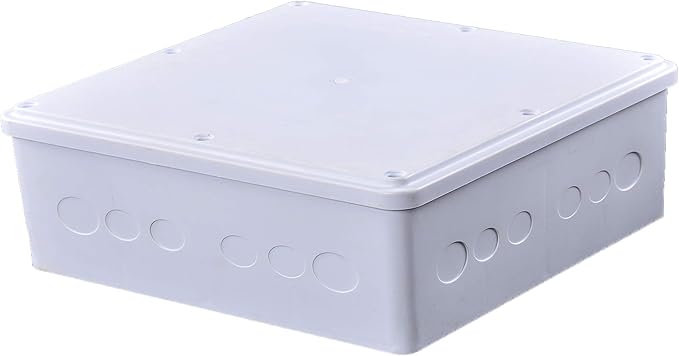 Co. 9"x9"x3" Weather & Dust Proof PVC Plastic Junction Conduit Box 3/4" & 1" Holes