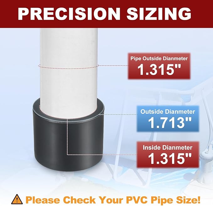1Pcs 1" PVC External End Cap Fitting, SCH80 Furniture Grade PVC Pipe Plug Adapter, Pipe Cover Fittings for DIY Project, Irrigation System, Plumbing Framework, Garden Structures