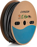 Chanzon 3:1 Ratio - 80ft Roll - Heat Shrink Tubing 1/4" (6.4mm) - Marine Grade Waterproof Adhesive Lined - (25M Total Length) Black Polyolefin Sleeving Wrap Shrinking 3 to 1 Ratio 1pcs