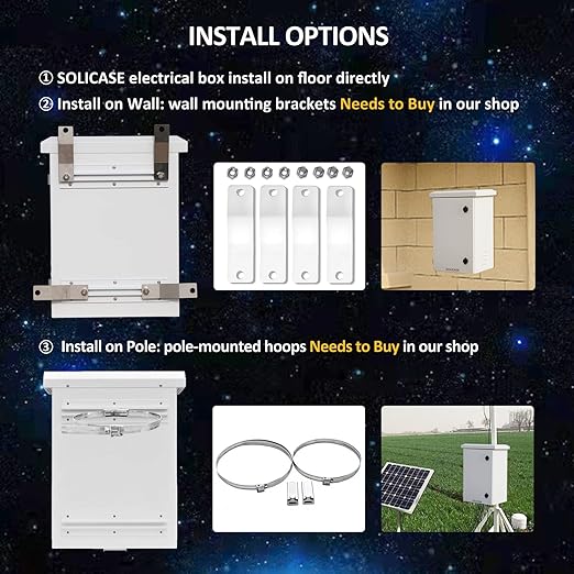 Outdoor Galvanized Electrical Enclosure Box, 24 * 16 * 12 inches IP Weatherproof Floor-Standing Electrical Cabinet…