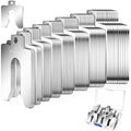 Shimeyao 80 Pcs Size A 2" x 2" Stainless Steel Slotted Shims Kit Metal Shims Stock for Leveling Assortment with Storage Box for Machinist Motor Door Shop Kit Replacement Pack