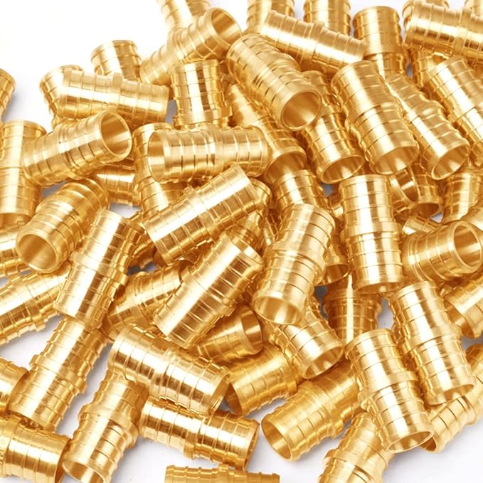 15PCS LF Brass 3/4 Inch PEX Barb Straight Coupling Pipe Crimp Fitting