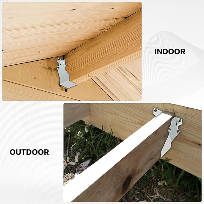 10 pcs 2x4 Joist Hanger,LU26 20 Gauge Double Shear Face Mount Joist Hanger,Hurricane Ties for Rafters Tie Brackets Great for Floor Deck and Ceiling Joists