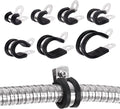 Glarks 26Pcs 5/16'' 304 Stainless Steel Cable Clamps, Rubber Cushioned Insulated Clamps Hose Clamps Loop Clamps Pipe Clamps Metal Clamps Set for Tube, Pipe or Wire Cord Installation
