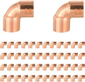 HeSun 50-Pack Copper Fittings, 1/2-Inch Short Radius 90-Degree Copper Elbow, C x C with Sweat Solder Connection