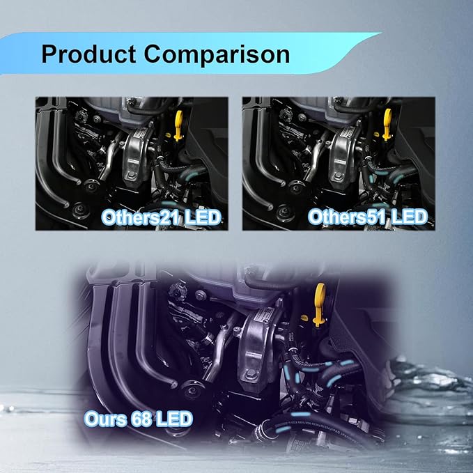 Car Oil AC Dye Detection Kit, Leak Test Tool Kit, Auto Air Conditioner Leak Test Tool, Professional Car Tool, Leak Test Kit Includes LED Flashlight and Glasses