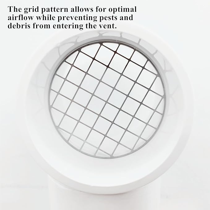 PVC Vent Cap 1 pcs for 3" Schedule 40,PVC Termination Cap,Vent Cover Screen,Round Furnace PVC Pipe Stainless Steel Roof Vent Cap,Installation not Required That PVC Elbow,or Coupling