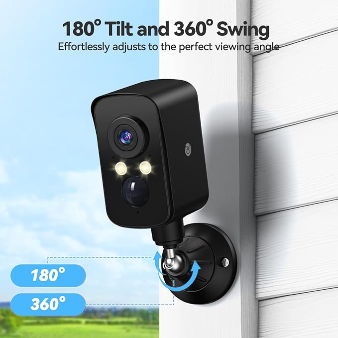 Magnetic Wall Mount for Security Cameras, Universal 1/4″ Screw, Adjustable Angle, Strong Magnet, No-Drill, Indoor/Outdoor, Tabletop & Wall Cameras, Compatible with Ring, Arlo, Wyze (Black, 1 Pack)