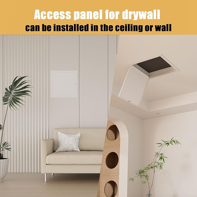 Thicken 1mm 18 x 18 Access Panel for Drywall,Attic Door, Ceiling Access Panel for Drywall,18x18Metal Access Panels are Thickened to 1mm to Solve The Problem of Fragile Panels(Screwdriver Latch)