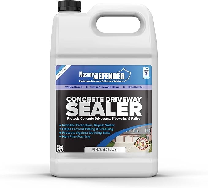 Concrete Sealer - Deep Penetrating Water Repellent, Silane Siloxane - 1 Gallon