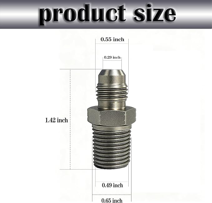 3/8" JIC Male x 3/8" NPT Male Hydraulic fitting, Carbon Steel SAE 37°Flare Pipe Adapter Tube Fitting Straight Union Connector,10 Pack