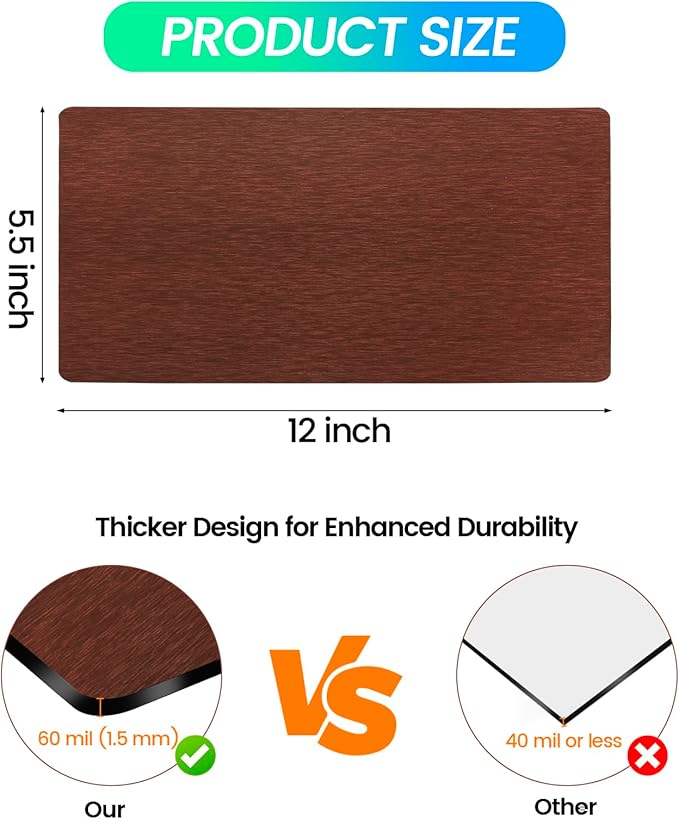 Magnetic Vent Covers, Extra Strong Magnets, Bronze 5.5" x 12" (3 Pack) Ultra Thick 60mil, Complete Seal, Air Vent Covers for Home Floor, Ceiling, Wall Registers, HVAC, AC, and Heater Vents