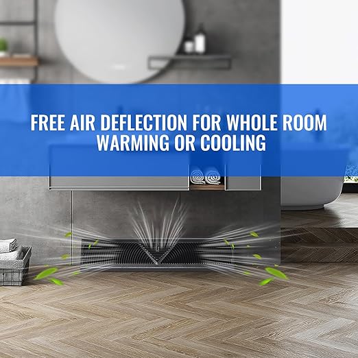 4 Pcs Baseboard Register Vent 24 Inch Duct Opening Size Baseboard Vent Covers Diffuser Adjustable Corner Return Air Grille for Home Floor Wall Air Flow Control (4,Black, 24 Inch)