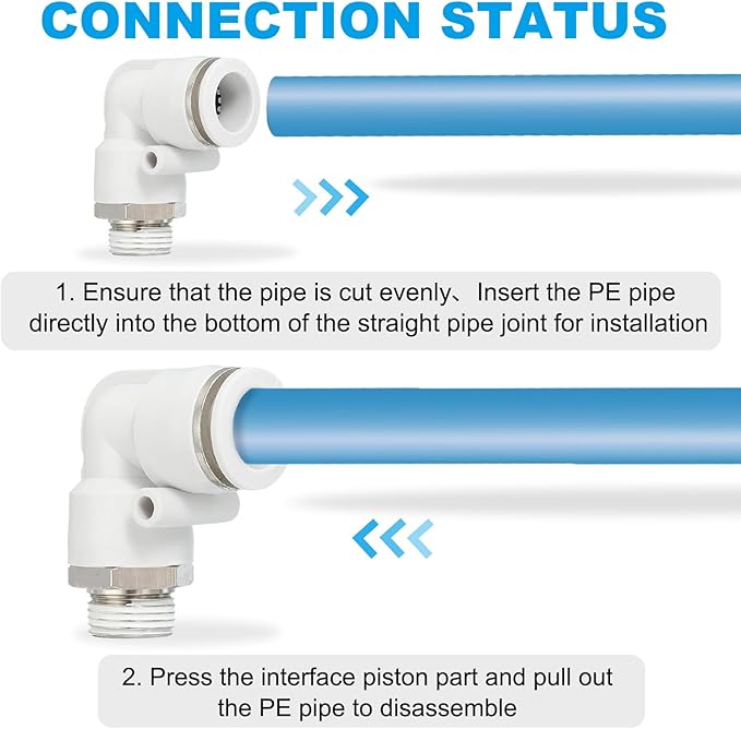 PATIKIL Push to Connect Fitting, 10 Pack Pneumatic Air Elbow Quick Connector 3/8"PT Male Thread x 14mm Tube 90 Degree Connect Tubing Elbow Air Tube Fitting Pneumatic Quick Adapter, White