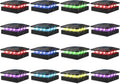 Peasur 4x4 Solar Post Cap Lights RGB Color Changing, 16 Pack Outdoor LED Fence Light Solar Powered Waterproof, Wood/Vinyl Posts Top Lighting for Outside Deck Yard Garden Patio