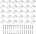 uxcell 30Pcs 2mm(1/16") One Hole Rigid Pipe Strap, 304 Stainless Steel Conduit Clamp Thicken U Bracket Heavy Duty Pipe Clamp with Self-Tapping Screws for Fixing Tube Cable, Silver