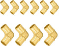 10-Pack PEX Fittings Niikappu 1"x1" Pex Elbow, Brass Crimp Pipe Fittings for PEX Pipes, ASTM F1807