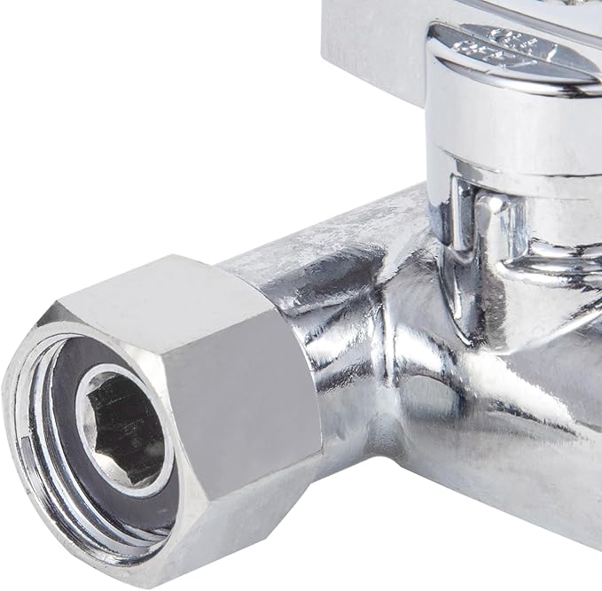 1pc Metal Brass Tube Fitting,Add-A-Tee 3-Way Compression Fitting 3/8-3/8-3/8 Tee Stop Valve 1Pack