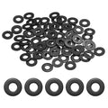 100-Pack 6# Flat Washers, 3/8" OD 304 Stainless Steel Washers for Bolts Screws Nuts for Automotive/Machinery/Furniture, Flat Metal Washers [Black Galvanized]