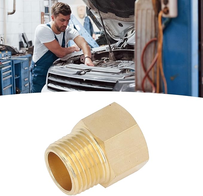 Brass Pipe Fittings 1/2in NPT Male to Female Extension Adapter Durable Solid Brass Plumbing Connectors for Shower Head Tub Spout Plumbing Line 10Pcs