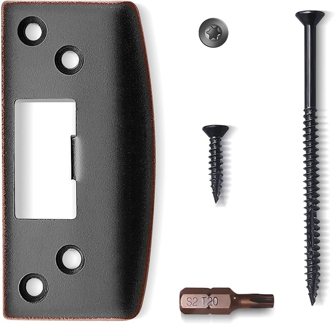 Oversized Door Strike Plate, Extra Large Striker Plate, Large Opening to Fix Door Latch Misalignment, Cover Worn Jamb Slot, Heavy Duty Version(Oil Rubbed Bronze, 1 Pack)
