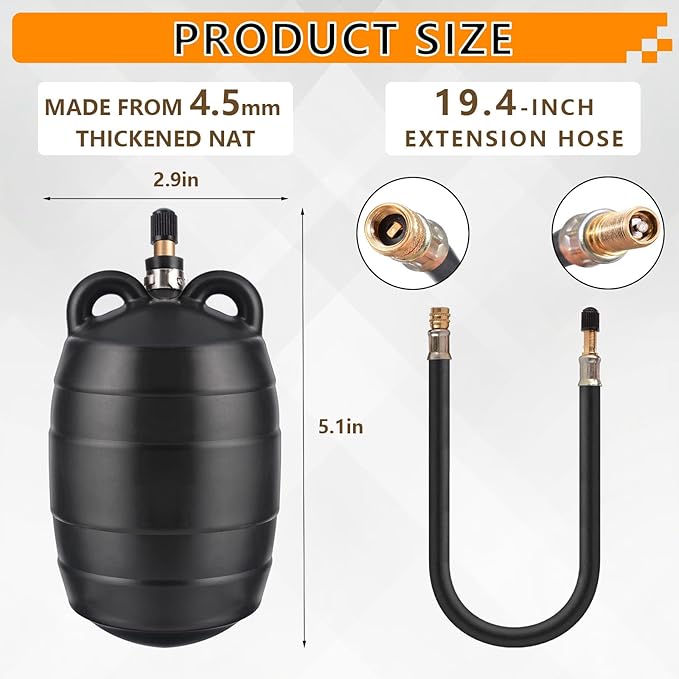 nflatable Pipe Test Plug, with 19.7 or 39.37 Inch Quick-Install Extension Hose and Anti-Fall Iron Ring, Rubber Plumbing Balloon 3 Inch, 4 Inch and 6 Inch (3 inch)