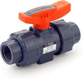 HYDROSEAL Kaplan 3/4” PVC True Union Ball Valve Threaded (NPT) with Full Port, ASTM F1970, EPDM O-Rings and Reversible PTFE Seats (3/4'')