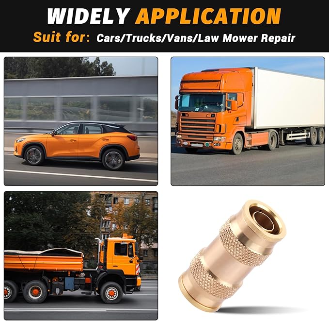 2 Pack 5/8" Air Brake Line Fitting, Push to Connect Union Fittings, DOT Brass Push in Fitting, Air Brake Union 5/8" Tube OD for Trucks Trailers and Industrial Use