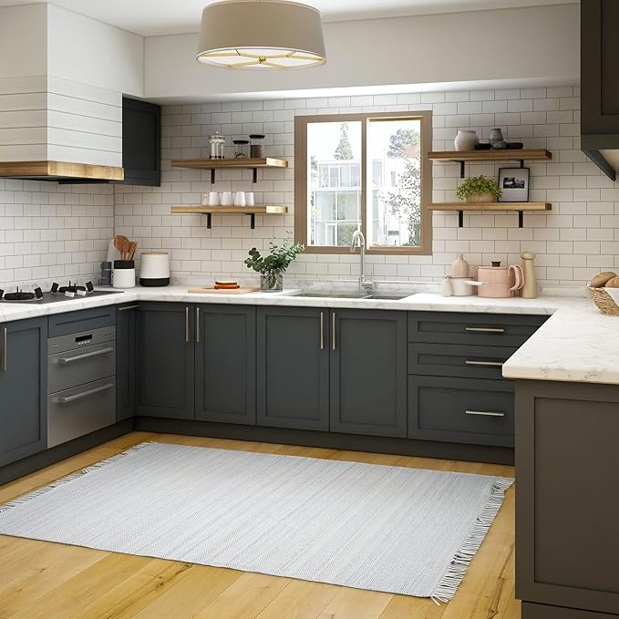 6 inch X 4 inch Shelf Support Bracket Heavy Duty, L Shelf Brackets, max Load 66 lbs, , Metal Brackets for Shelves, countertop Bracket ,Corner Brace,Pack of 4. (6"x 4" L Shape)