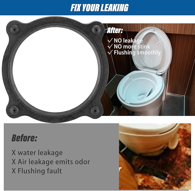 385310063 Floor Flange Seal and Mounting Kit Replacement for Dometic/Sealand Toilet, Marine and Travelers Toilets, SE341549 RV Toilet Seal Kit