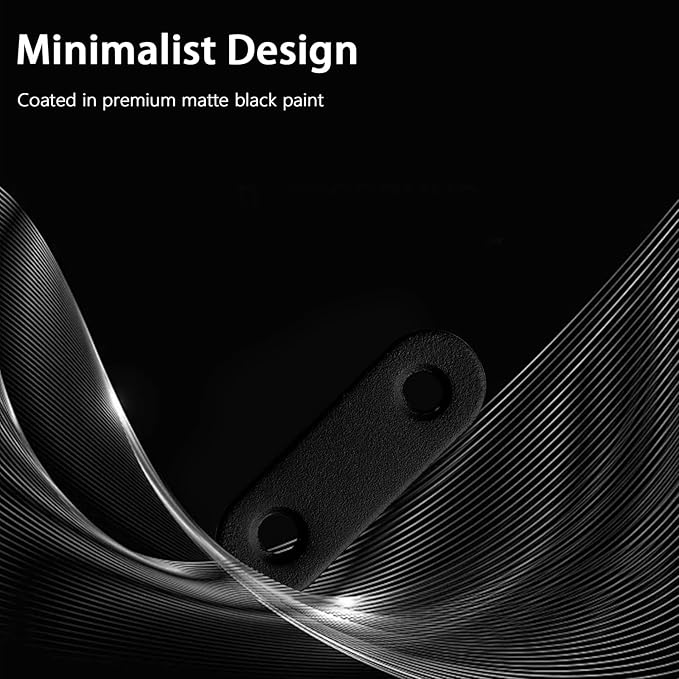 12 Pcs Mending Plate, 1.81 x 0.6 inch Stainless Steel Flat Plates with Holes, Straight Metal Mounting Braces Brackets Kit for Furniture, Wood Joint Connector (Black, 1.81 inch)