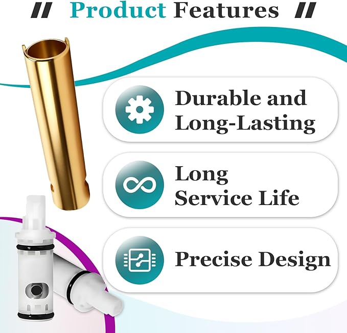 1 Set 1224 1224B Faucet Cartridge Replacement Kit Compatible with Moen Most Double Handle Faucets, Includes 4 Pcs 1224 Replacement Cartridges and 1Pcs 14272 Cartridge Removal Tool