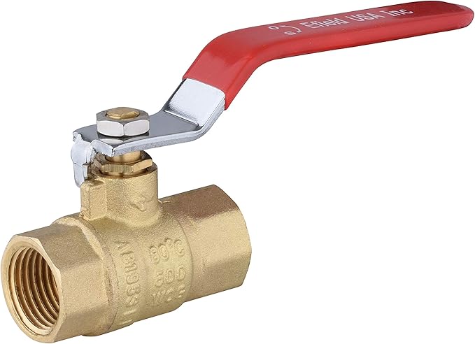 EFIELD 1/2 Inch 600 WOG FNPT Heavy Duty Full Port Brass Ball Valve FIP Threaded,(VALVE034)