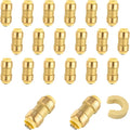 20-Pack Niikappu Push Fit Fittings, 1 Inch x 1 Inch Brass Plumbing Fittings to Connect PEX, Copper, CPVC, Brass Straight Coupling With Disconnect Clip