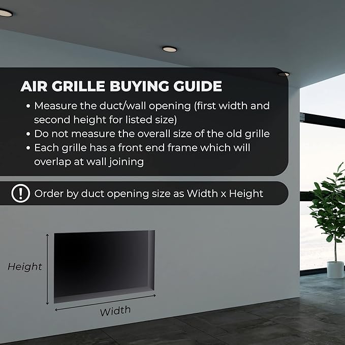 Fits 24x6 Duct Opening | Steel Baseboard Return Air Grille by Handua | Vent Cover Grill | 7/8" Margin Turnback [Depth] to Fit Baseboard | White | Outer Dimensions: 25.75"W X 7.75 "H