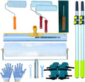 Self Leveling Concrete Tool Spiked Roller for Self Leveling Epoxy Floor Kit Multi-Person Simultaneous Construction of Floor Leveling Tools Suite