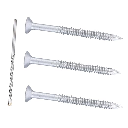 1/4 x 2-3/4" 410 Stainless Steel Flat Head Tapcon Concrete Screw Anchor, for Anchoring to Masonry, Block or Brick (50Pcs/Box)