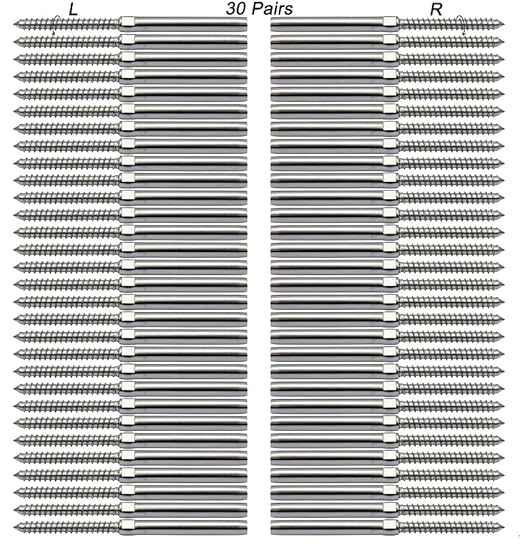 3/16 T316 Stainless Steel Cable Railing Hardware,Cable Railing Kit, 30 Pairs Swage Lag Screws Left & Right